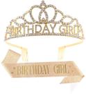 Tiara and Crown Birthday Girl Papoopy A1 para mulheres e meninas