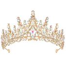 Tiara and Crown COCIDE Gold Crystal Strass para mulheres