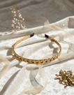 Tiara Arco De Cabelo Metal Corrente Elos Luxo Moda Feminina -
