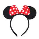Tiara Arco Minnie Preto Com Vermelho