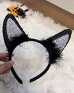 Tiara Arquinho Com Orelha de Gato Para Festas Menina Feminina