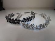 Tiara Arquinho Folhagem Folhas Em Metal