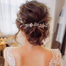 Tiara Arranjo Cabelo Noiva Pérola Fio Strass Cristal Dourado -
