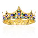 Tiara barroca de cristal Crown CIEHER King para homens e mulheres