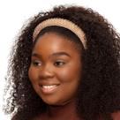 Tiara Beige com Pedrarias Brilhantes - De Benguela