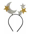 Tiara Carnaval Lua e Estrelas EVA Prata/Dourado Vivarte - Inspire sua Festa Loja