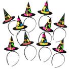 Tiara Chapéu De Bruxa Halloween Cartonado - 10un