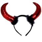 Tiara Chifre Vermelho Com Pelinho Acessório para Fantasia - D' Presentes