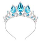 Tiara COCIDE Frozen Elsa para mulher, coroa de aniversário, azul
