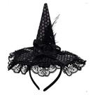 Tiara com Mini Chapéu de Bruxa Halloween Tiara com Mini Chapéu de Bruxa Halloween
