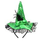 Tiara com Mini Chapéu de Bruxa Halloween