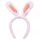 Tiara com Orelhas de Coelho e Cenoura Páscoa Rosa 1039811 - Cromus
