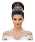Tiara Coroa Alta Strass Brilhante Noiva Debutante Princesa Prata Dourada Tiara Coroa Alta Strass Brilhante Noiva Debutante Princesa Prata Dourada
