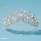 Tiara Coroa Alta Strass Miss Noivas Prata
