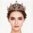 Tiara Coroa Strass Noivas Debutantes Lilás