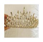 Tiara Coroa Strass Noivas Miss Prata Dourada
