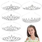 Tiara Crown Baaxxango Crystal Princess Silver, pacote com 6