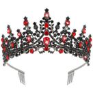 Tiara CURASA Black Gothic Queen of Hearts para mulheres