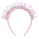 Tiara de Aniversário CIEHER para Menina, Rosa com Brilho Tiara de Aniversário CIEHER para Menina, Rosa com Brilho
