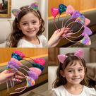 Tiara de Cabelo Infantil com Orelhas de Gatinho