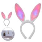 Tiara De Coelho Pascoa Fantasia Arco Com Led Infantil E Adulto