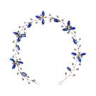 Tiara De Cristal Com Pérolas E Strass Azul Para Mulheres, Acessório De Cabelo Para Festas E