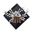 Tiara De Cristal Dourado Com Pérolas Para Mulheres, Acessórios De Cabelo Para Noivas E Festas De
