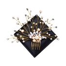 Tiara De Cristal Dourado Com Pérolas Para Mulheres, Acessórios De Cabelo Para Noivas E Festas De