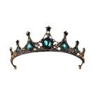 Tiara De Cristal Dourado Com Strass, Joia De Cabelo Vintage Barroca Para Noivas, Acessórios De