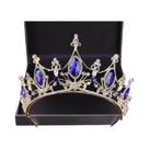 Tiara De Cristal Dourado Com Strass, Joia De Cabelo Vintage Barroca Para Noivas, Acessórios De