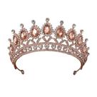 Tiara de cristal em ouro rosa para casamentos e ocasiões especiais