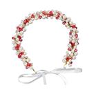 Tiara De Flor De Cristal Vermelho Com Strass E Pérolas, Acessório De Cabelo Para Noivas E Festas, Tiara De Flor De Cristal Vermelho Com Strass E Pérolas, Acessório De Cabelo Para Noivas E Festas,