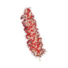 Tiara De Flor De Cristal Vermelho Com Strass E Pérolas Para Noivas, Festas E Casamentos Acessório