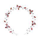 Tiara De Flor De Cristal Vermelho Com Strass E Pérolas Para Noivas, Festas E Casamentos Acessório