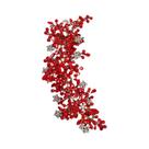 Tiara De Flor De Cristal Vermelho Com Strass E Pérolas Para Noivas, Festas E Casamentos Acessório