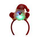 Tiara De Natal Com LED Brilhante, Orelhas De Rena E Chifres De Papai Noel, Acessórios De Cabelo Para