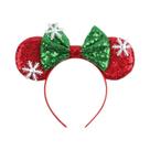 Tiara De Natal Disney Mickey Mouse Para Meninas, Adultos E Crianças Com Laços De Lantejoulas,