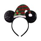 Tiara De Natal Para Mulheres Com Design De Chapéu Do Papai Noel E Laço De Fita Mickey Mouse