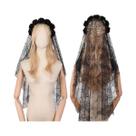 Tiara De Noiva Com Véu, Design De Caveira, Teia De Aranha E Rosa Preta E Vermelha, Acessório De