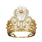 Tiara de noiva dourada de luxo para casamentos e aniversários