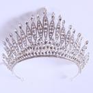 Tiara de Noiva Porta Coque Festa Miss Debutante Prata T110