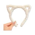 Tiara De Orelhas De Gato De Pelúcia Fofa Para Meninas, Presilha De Cabelo Com Coração Vazado,