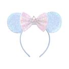 Tiara De Orelhas De Rato Brilhante Para Meninas, Coroa De Lantejoulas, Faixa De Cabelo Com Laço De 5