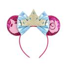Tiara De Orelhas De Rato Do Castelo Da Disney Com Fogos De Artifício Para Meninas, Laço De Tiara De Orelhas De Rato Do Castelo Da Disney Com Fogos De Artifício Para Meninas, Laço De