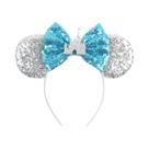 Tiara De Orelhas Do Mickey Mouse Com Laço De Lantejoulas Para Crianças, Adultos E Bebês - Acessórios