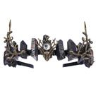 Tiara de quartzo cru Crystal Crown CoteeZa Fairy preta