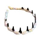 Tiara De Resina Marrom Com Dentes Ondulados Para Mulheres E Meninas, Acessório De Cabelo Coreano Com