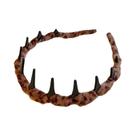 Tiara De Resina Marrom Com Dentes Ondulados Para Mulheres E Meninas, Acessório De Cabelo Coreano Com