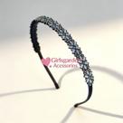 Tiara de Strass Geométrica com Pedraria X e Cristais de Luxo, Moda Blogueira, Penteado Noiva/ Festa