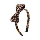 Tiara De Veludo Com Estampa De Leopardo E Laço Retro, Acessório De Moda Para Meninas E Mulheres Tiara De Veludo Com Estampa De Leopardo E Laço Retro, Acessório De Moda Para Meninas E Mulheres